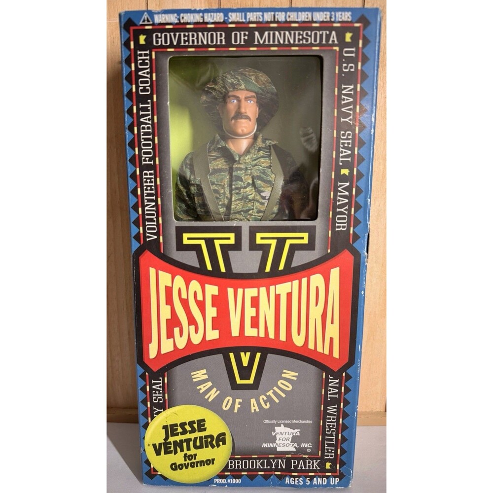 Jesse Ventura 1999 US Navy Seal 1:6 Man Of Action Camo Officially Licensed Mn
